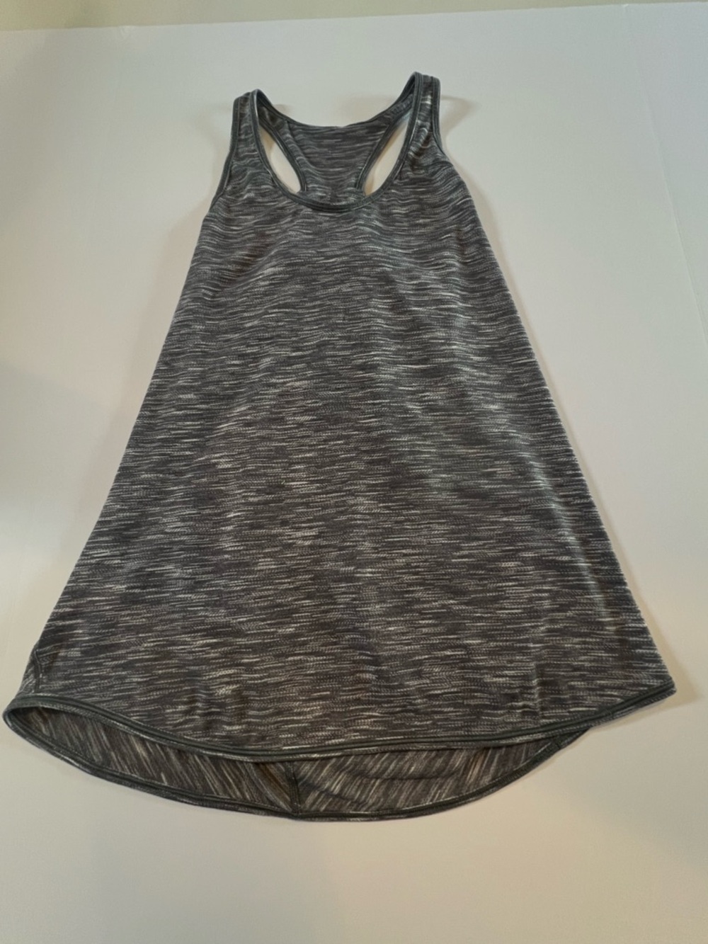 LULULEMON Gray Space Dye Racerback Open Back Yoga Tank Top Athletic Size Small - Picture 2 of 9